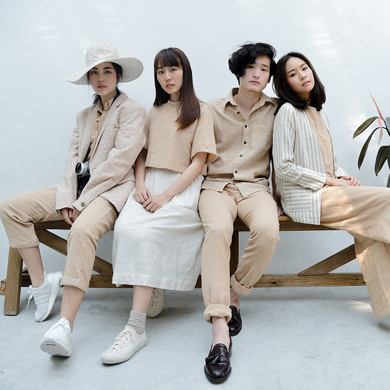 เครื่องแต่งกายจากผ้าฝ้ายออแกนิคท้องถิ่น 100% 